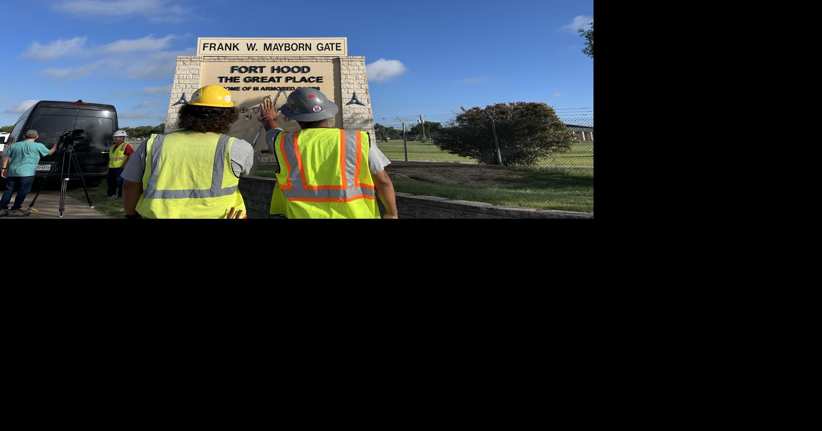 Fort Hood replaces gate sign lettering, unveiling ceremony scheduled in ...