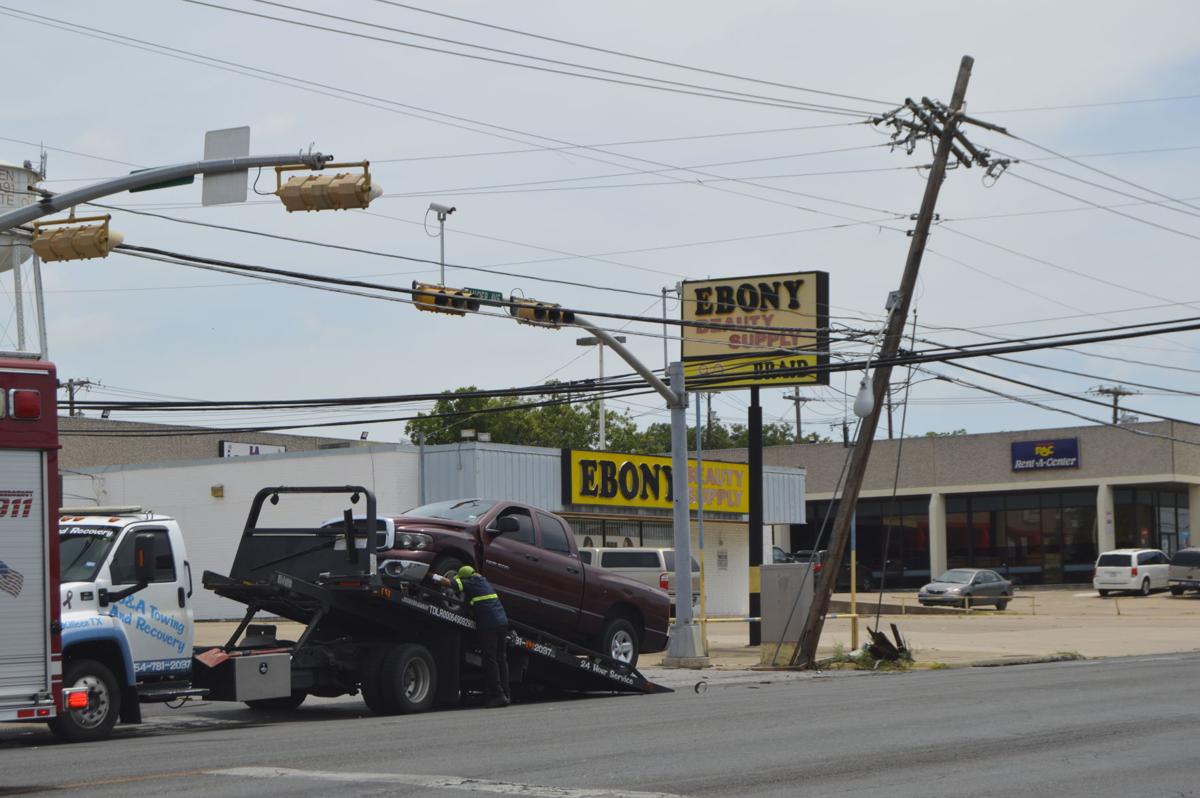Downed utility pole