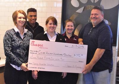 chick fil a donation helps cove house feed those in need business