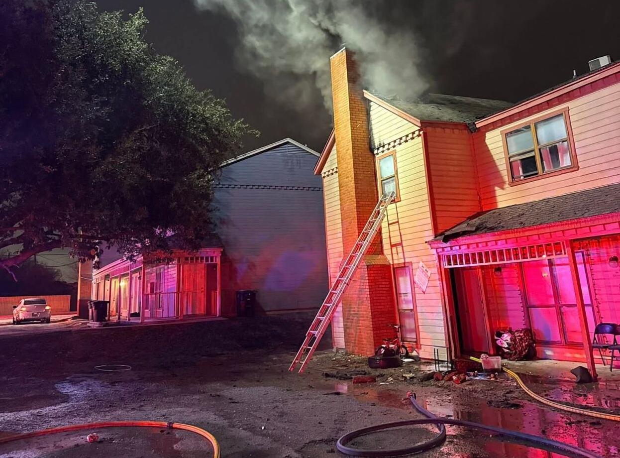 Late-night fire displaces people and pets