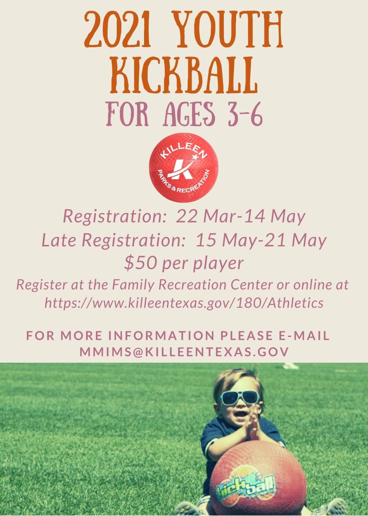 Time is running out to register for youth kickball in Killeen