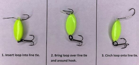 Lindy Snelled Stinger Size 10 Hooks - 2 Sharp Treble Fishing Hooks