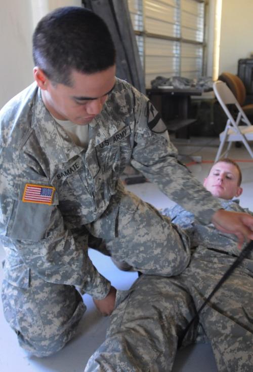 Applying a tourniquet