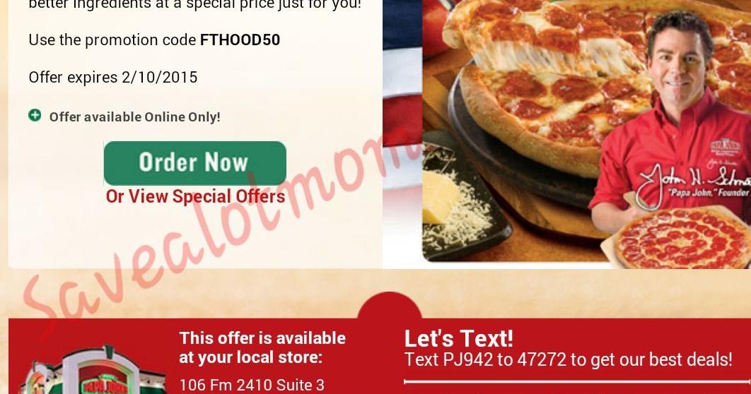 Papa johns coupon dallas