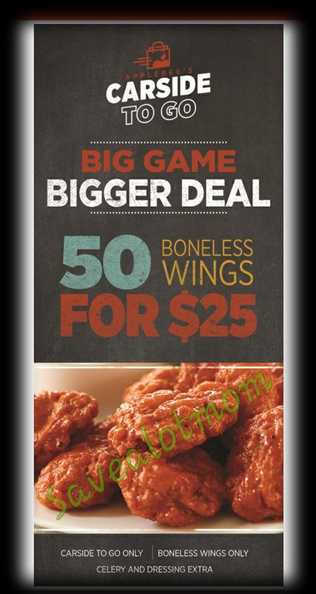 AppleBees Wings! 50 Wings for 25! Save A Lot Mom