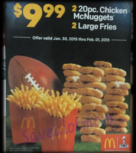 Mcdonalds chicken nuggets coupon