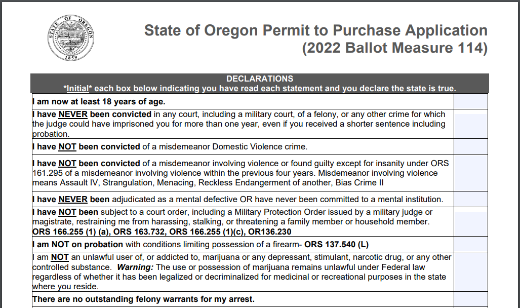 Oregon proposal would require gun owners to obtain permits 