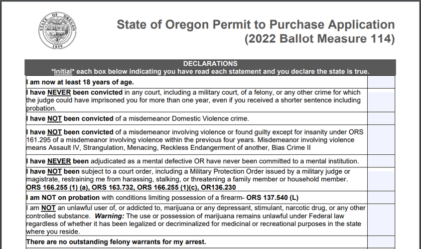 Judge says quot The record is now closed quot in Oregon gun control Measure 114