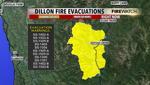 Dillon Fire evacuation downgraded to warnings