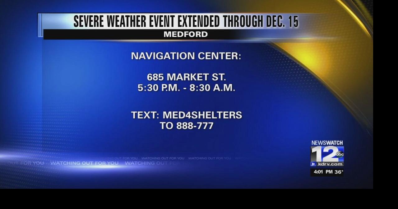 Medford extends 'severe weather event' through Wednesday morning
