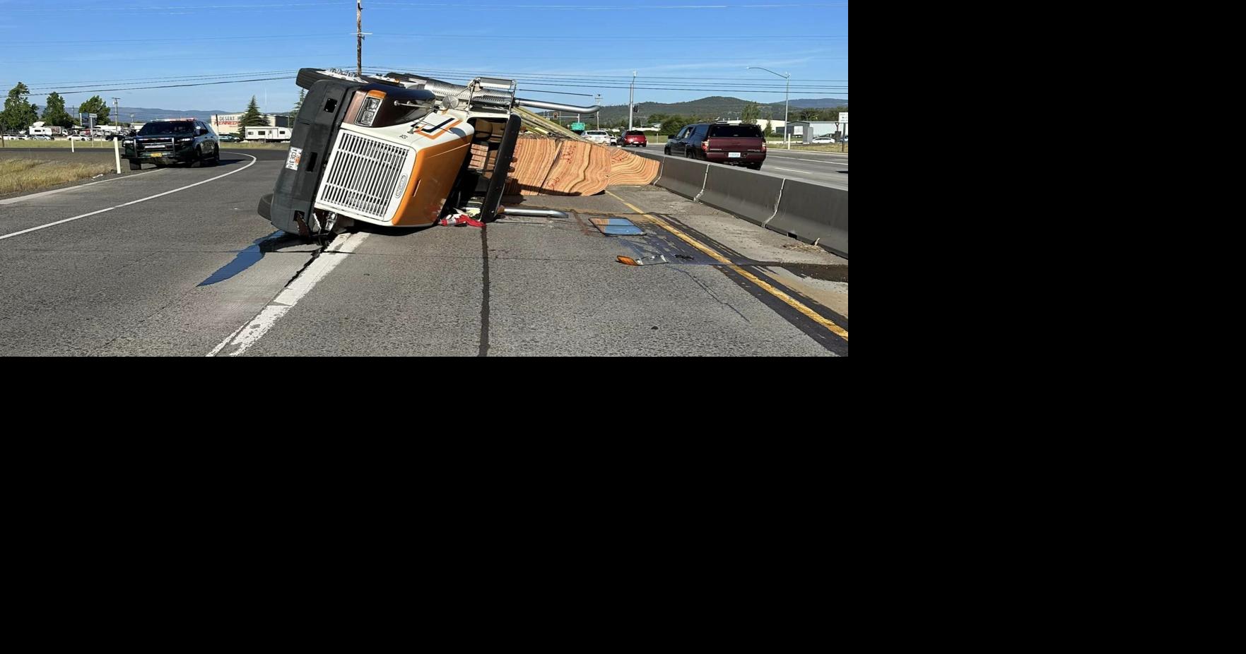 Semi truck rollover causes traffic backup on Highway 62 | Top Stories ...