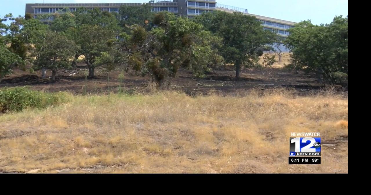 Fire burns on hillside of Rogue Valley Manor Video