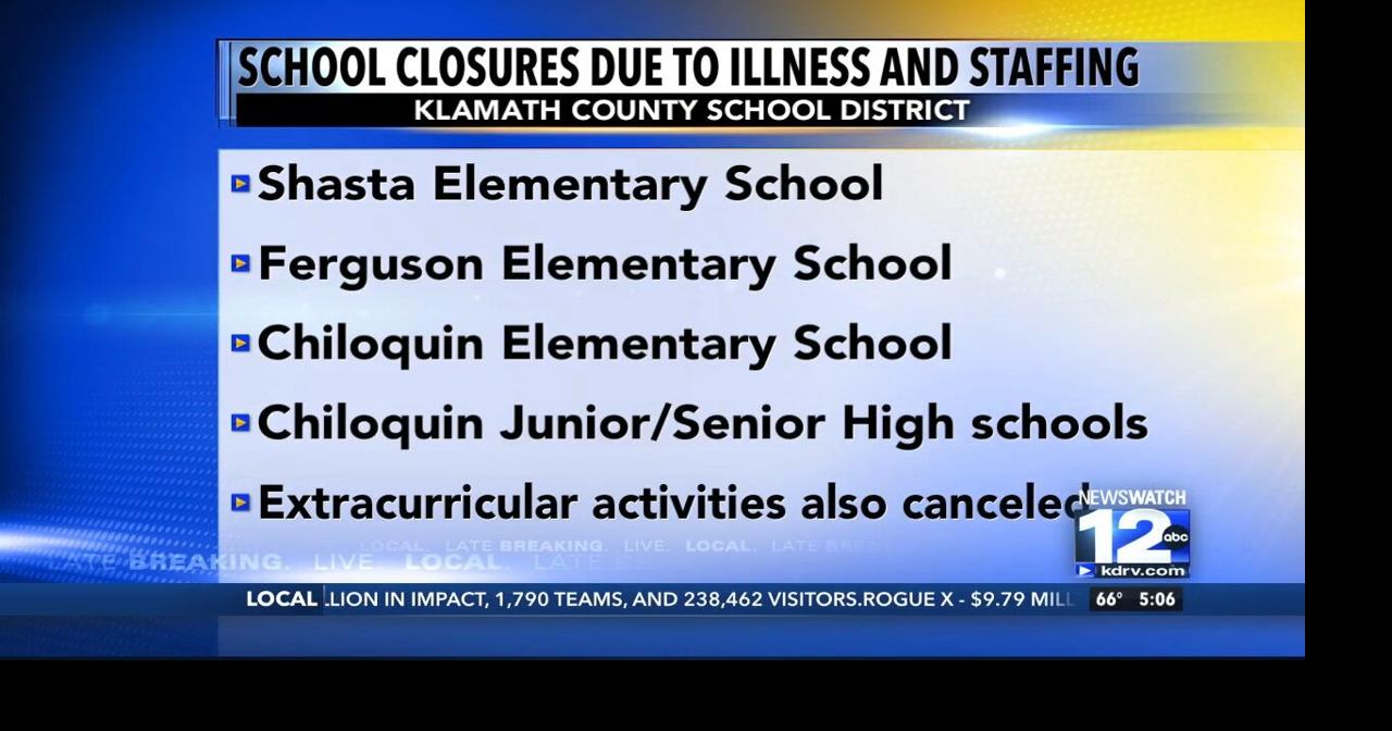 School closures due to illness and staffing | Video | kdrv.com