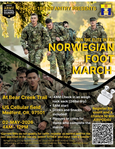 Oregon Army National Guard plans 2 free events in Medford | Local | kdrv.com