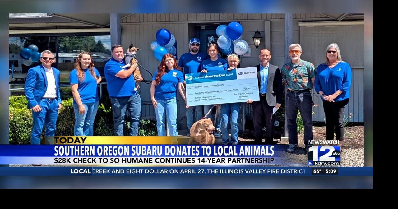 Southern Oregon Subaru donates $28K to local animals