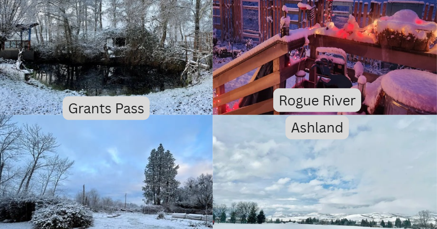 Snowy mornings in Southern Oregon