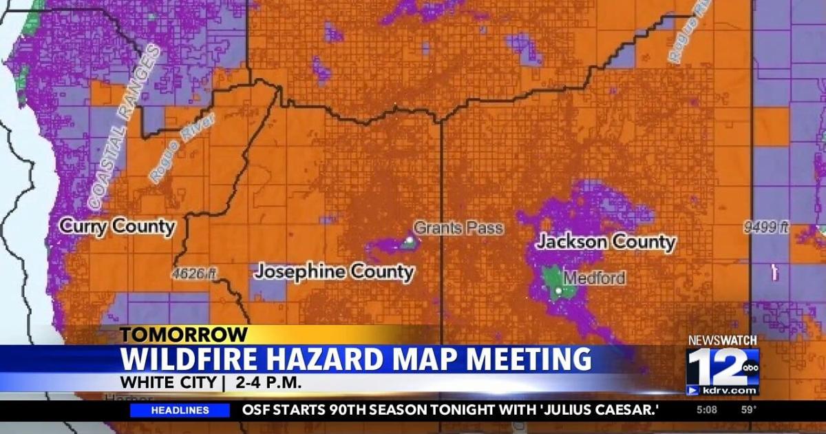Wildfire hazard map appeals meeting tomorrow | Video | kdrv.com