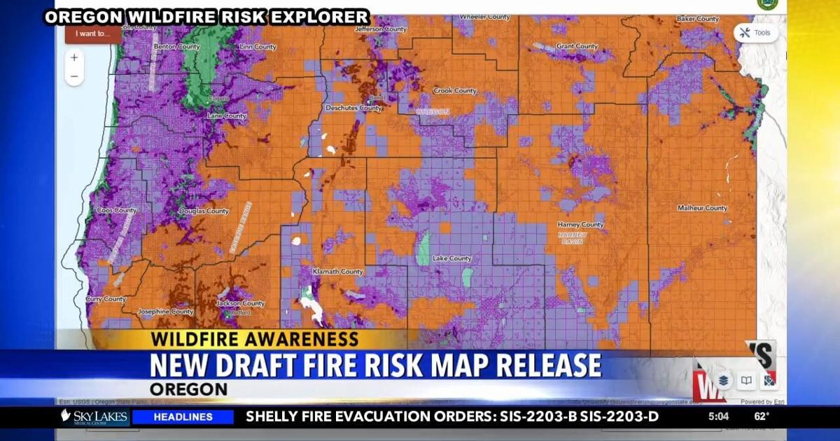 New map shows parts of Southern Oregon in high wildfire zone | Video ...