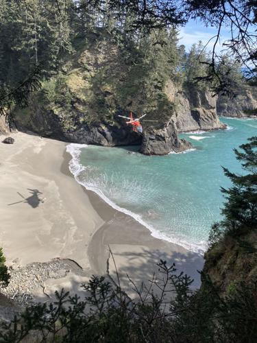 Oregon boy who survived 50ft fall from a cliff pictured after momdied  trying to save him