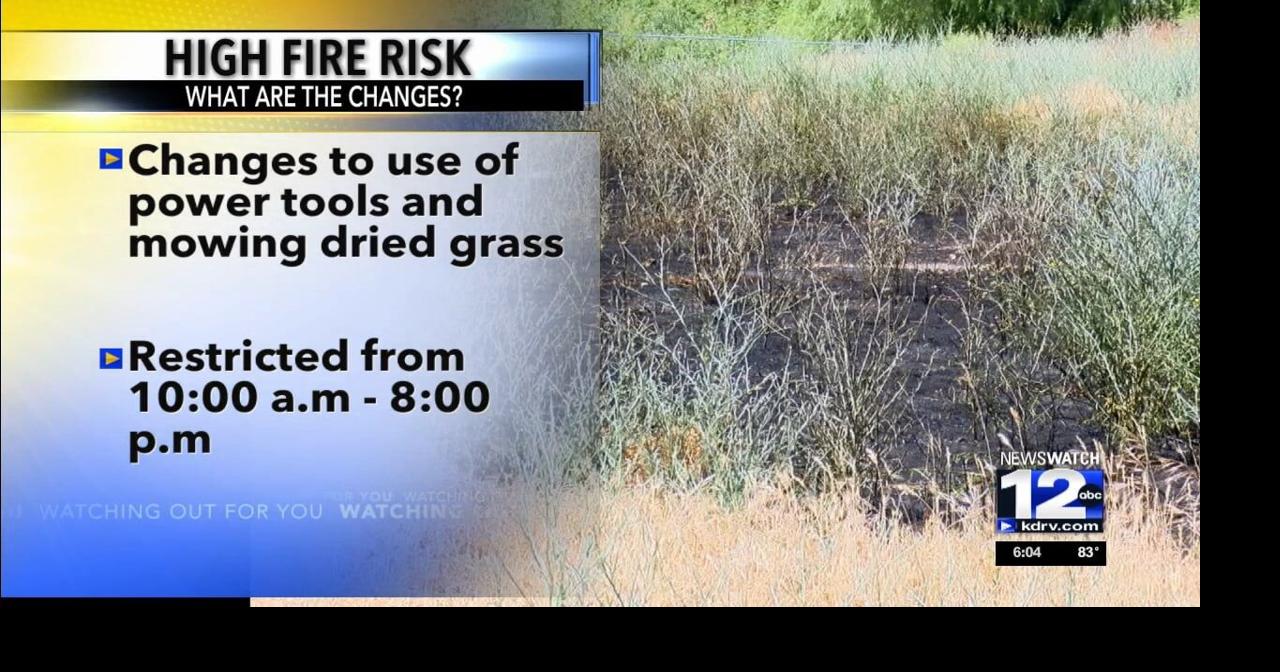 Higher Fire Risk in our region | Video | kdrv.com