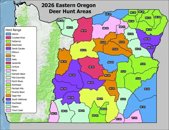 Fall Turkey Map Oregon Oregon controlled hunting registration due May 15 | Local | kdrv.com