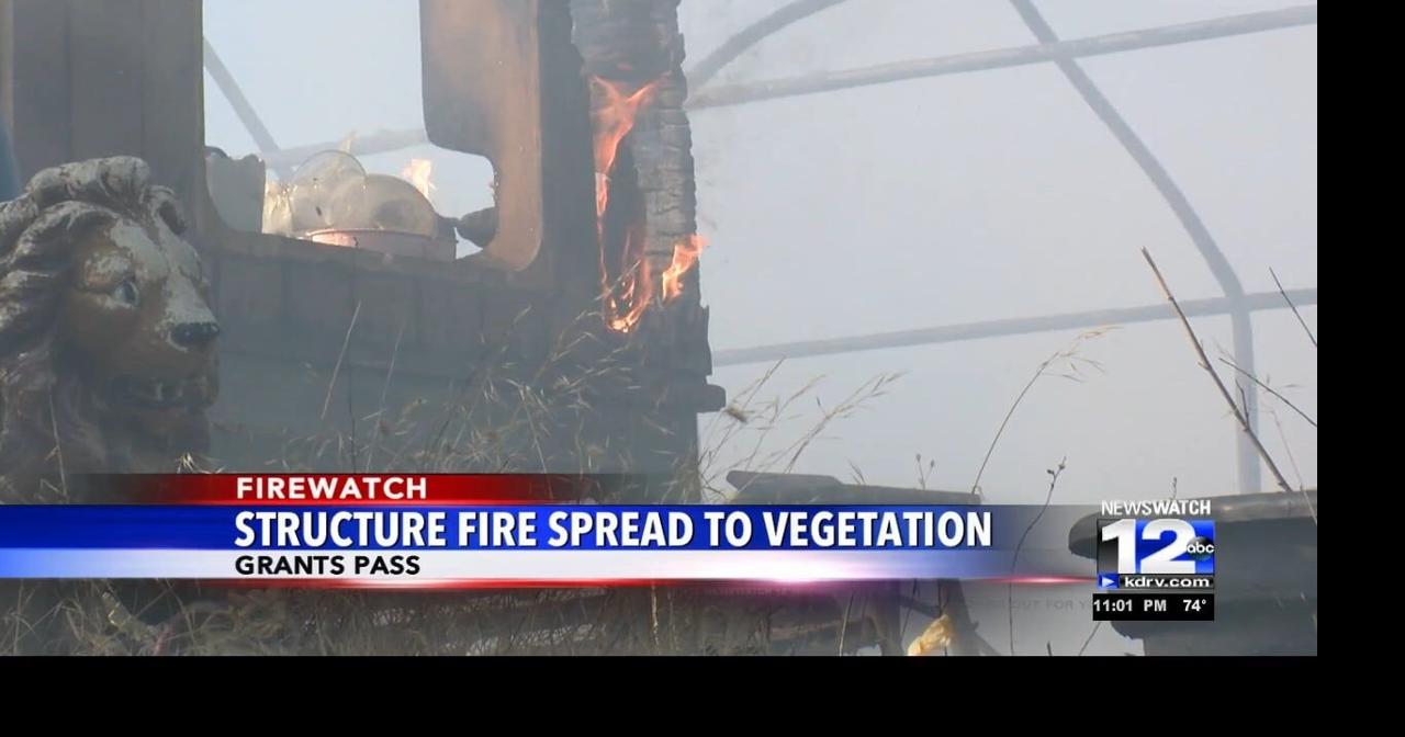 Grants Pass structure fire Video