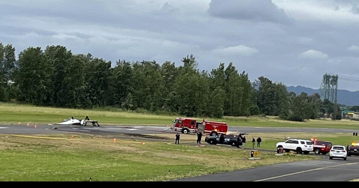 Crews respond to fiery plane crash at Pearson Field Airport in