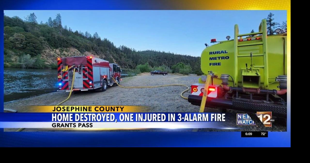 Home destroyed, one injured in Grants Pass fire Video