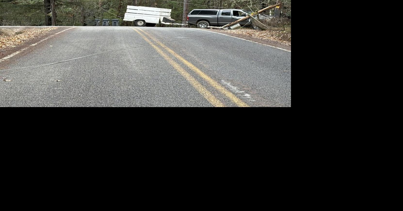 Traffic crash in Merlin cuts power lines, closes East Crow Road