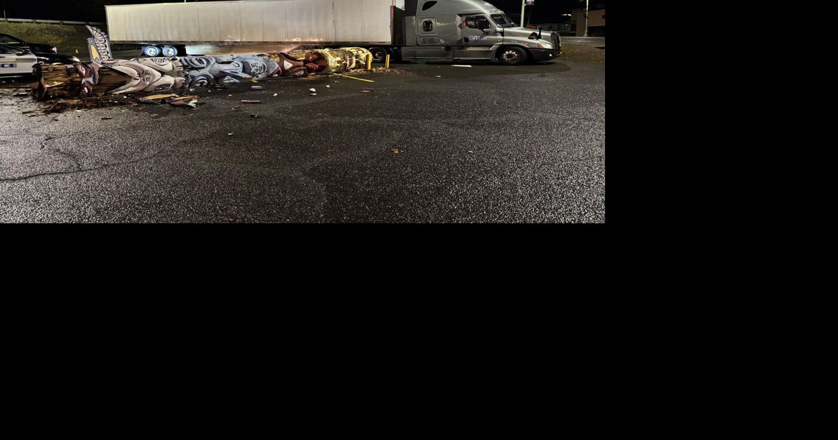 Truck knocks over Weed's iconic totem pole; landmark damaged