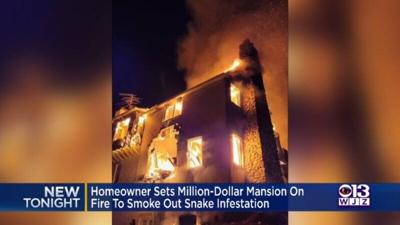 Maryland homeowners burned down their home while attempting to rid the house of snakes