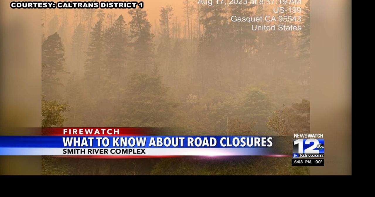 Fires cause road closures on Highway 199 in Del Norte County Video