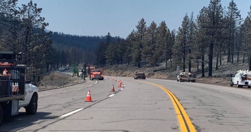 Highway 97 opens up again after closure due to wildfires | FireWatch | kdrv.com