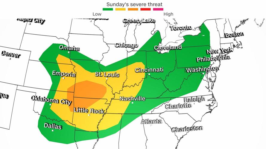 90 million people across the central US are under threat for severe ...