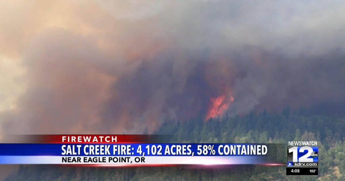Salt Point Fire Salt Creek Fire in Jackson County now 58% contained | Video | kdrv.com