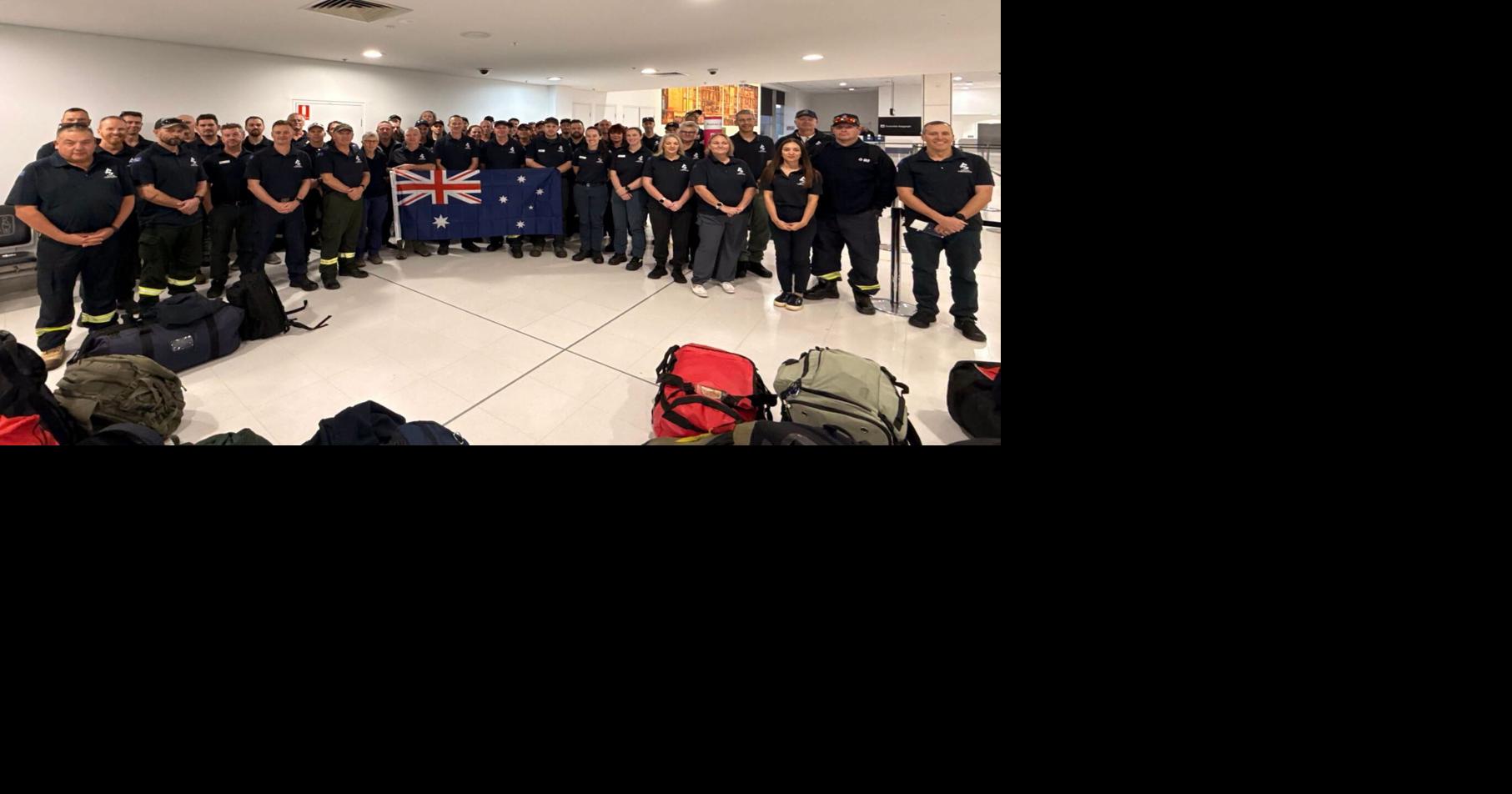 Firefighters from Australia and New Zealand joining the fight on the Castle Fire