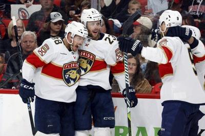 Everybody's scoring for Florida. Nobody's scoring for Carolina, and that sums up the East finals