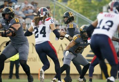 Mitchell throws two TD passes, earns 100th CFL win as Ticats beat Alouettes 35-17