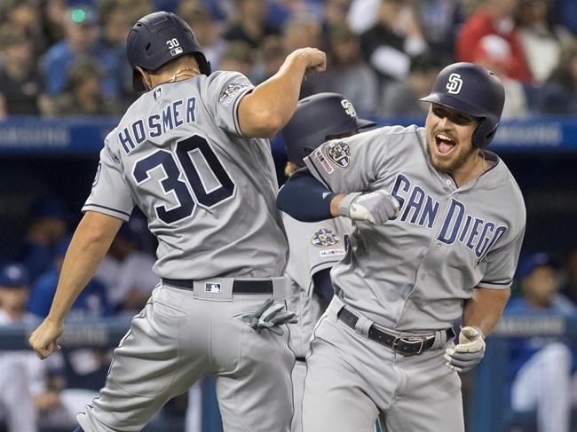 Homer-happy Padres help Canadian Cal Quantrill to his first major