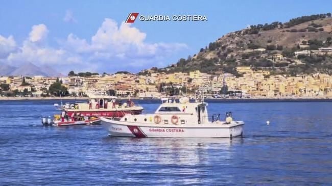 1 dead and 6 missing after luxury superyacht sinks in storm off Sicily