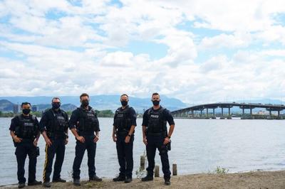 kelowna cops police on beach