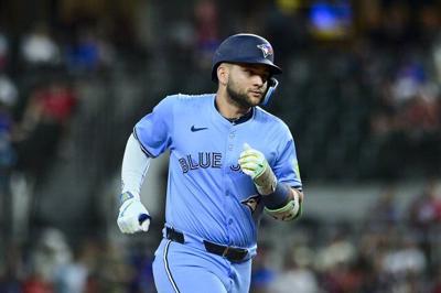 Bichette hits 9th inning pinch HR and 5 Toronto pitchers combine on 1-hitter in 2-0 win at Texas