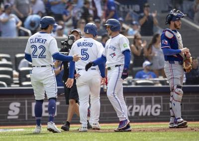 Myles Straw's multi-home game stirs Blue Jays to 14-2 rout of Rangers