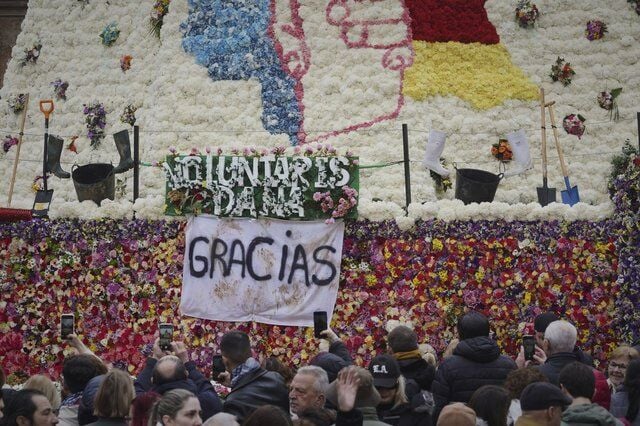 Valencia seeks catharsis in traditional burning of sculptures months after deadly floods