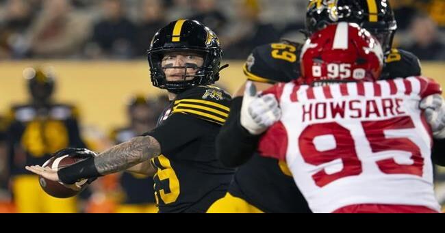 Bo Levi Mitchell’s five TD passes lead Ticats past Stampeders 42-20