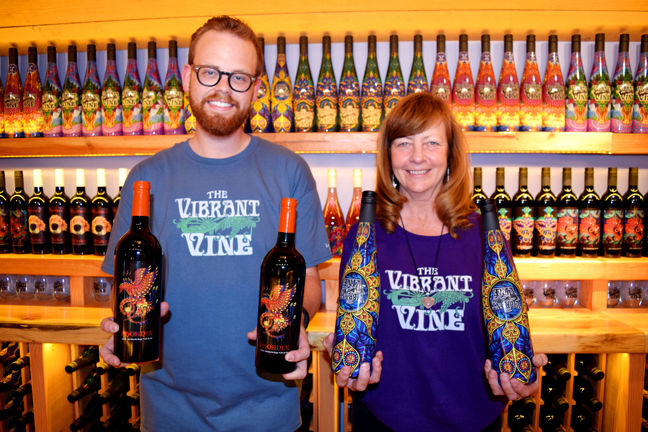 Vibrant shop vines wine