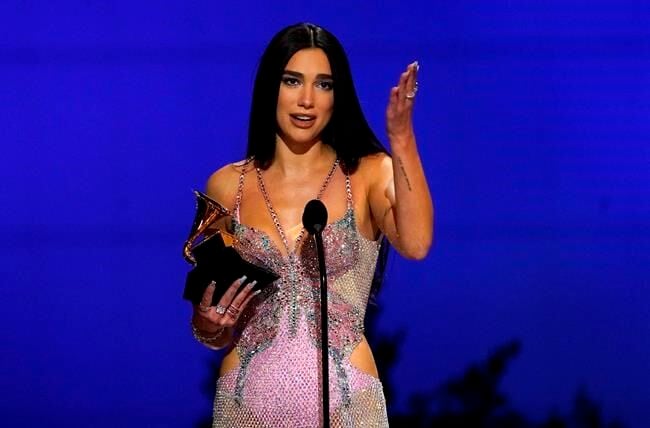 Dua Lipa Sparkles With 'Levitating' Performance Featuring DaBaby at 2021  GRAMMY Awards