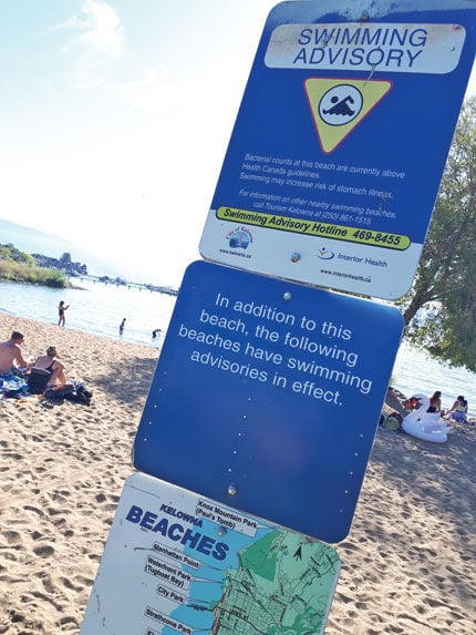 Swimming Not Advised At Popular Kelowna Beach News