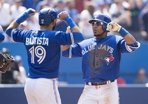 EDWIN ENCARNACION Blue Jays DH hits a two-run homer in fourth