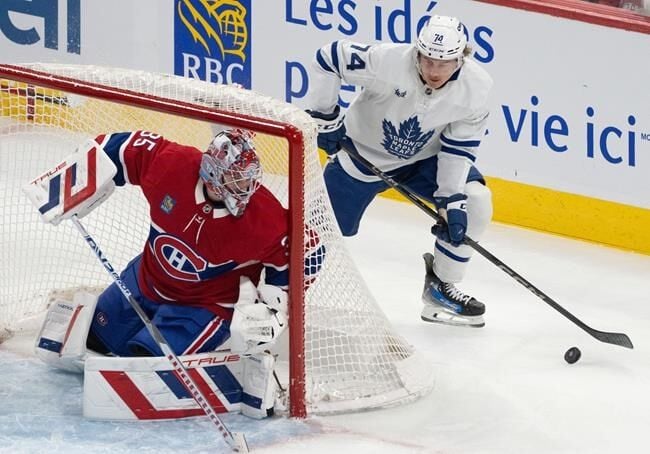 Leafs rally from three down to whip Canadiens 7-3